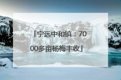 宁远中和镇：7000多亩杨梅丰收